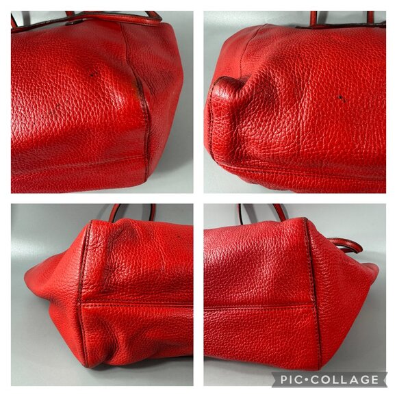 100% Authenitc Gucci Swing Red Leather Tote - Picture 14 of 15
